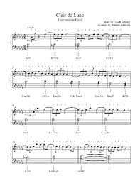 claire de lune piano sheet music