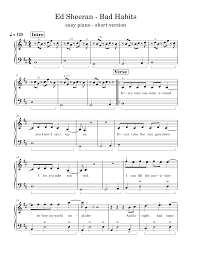 easy piano notes