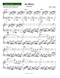 ave maria piano sheet music