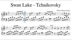 swan lake piano sheet music