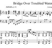 bridge over troubled water piano sheet music