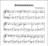 greensleeves piano sheet music