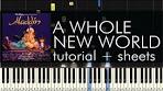 a whole new world piano sheet music
