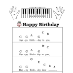 happy birthday piano notes