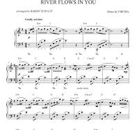 river flows in you piano sheet