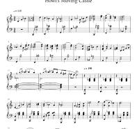 howl's moving castle piano sheet