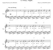 o holy night piano sheet music