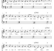auld lang syne piano sheet music