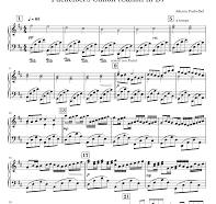 canon in d piano score