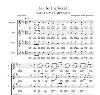 joy to the world sheet music