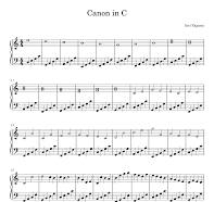 canon in c piano sheet