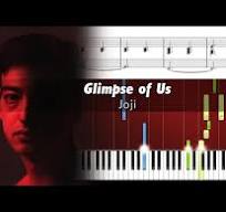 glimpse of us piano sheet music