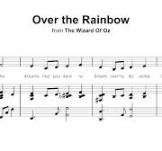 somewhere over the rainbow piano sheet music