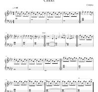 clocks piano sheet