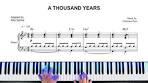 a thousand years piano sheet music