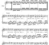 clocks piano sheet music