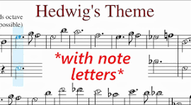 hedwig's theme sheet music