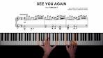 see you again piano sheet music