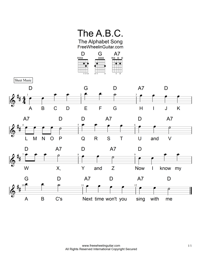 abc piano notes
