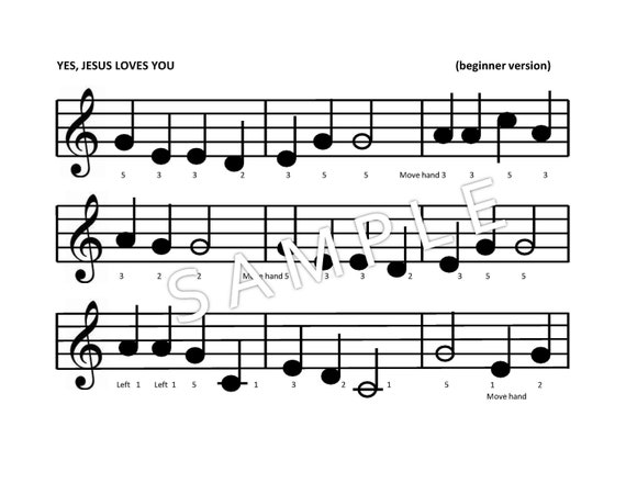 jesus loves me piano notes