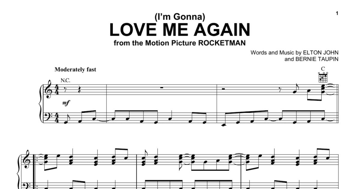 rocket man piano sheet music