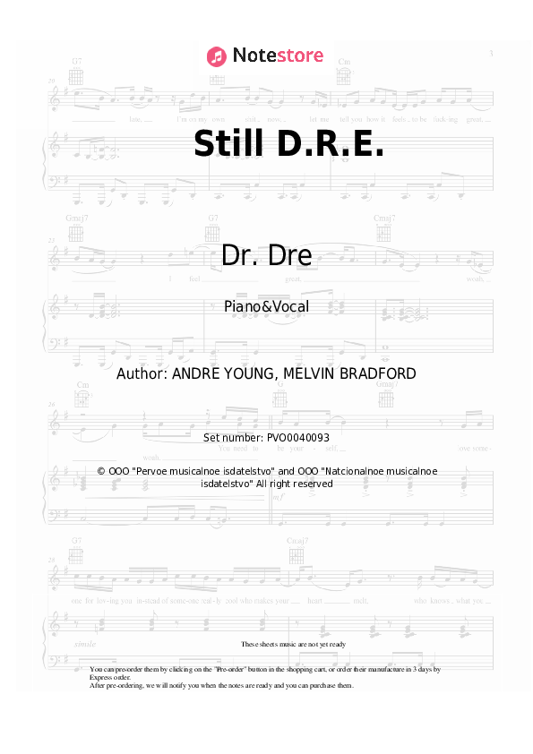 still dre piano sheet
