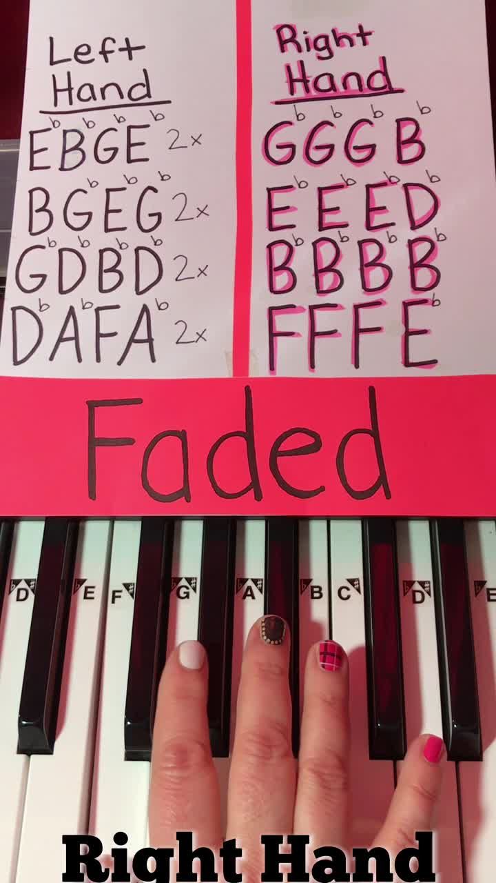faded piano notes