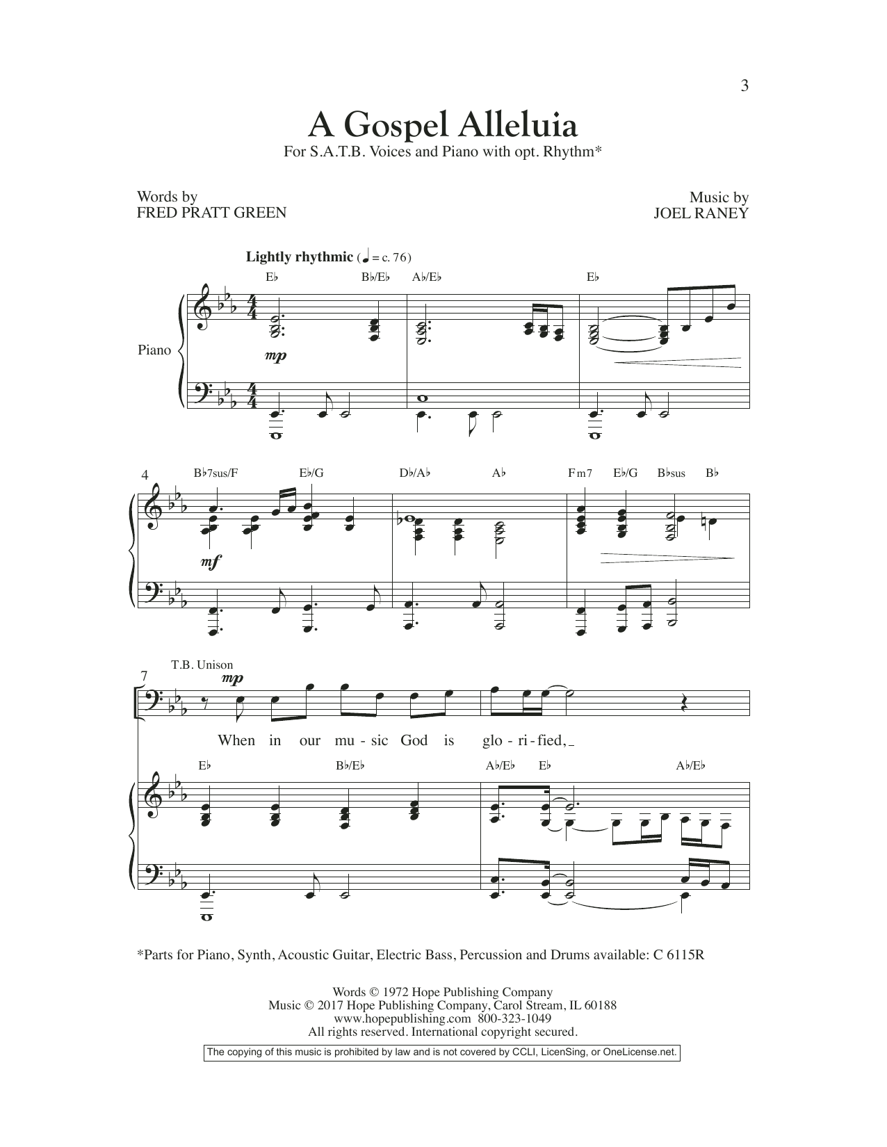gospel sheet music