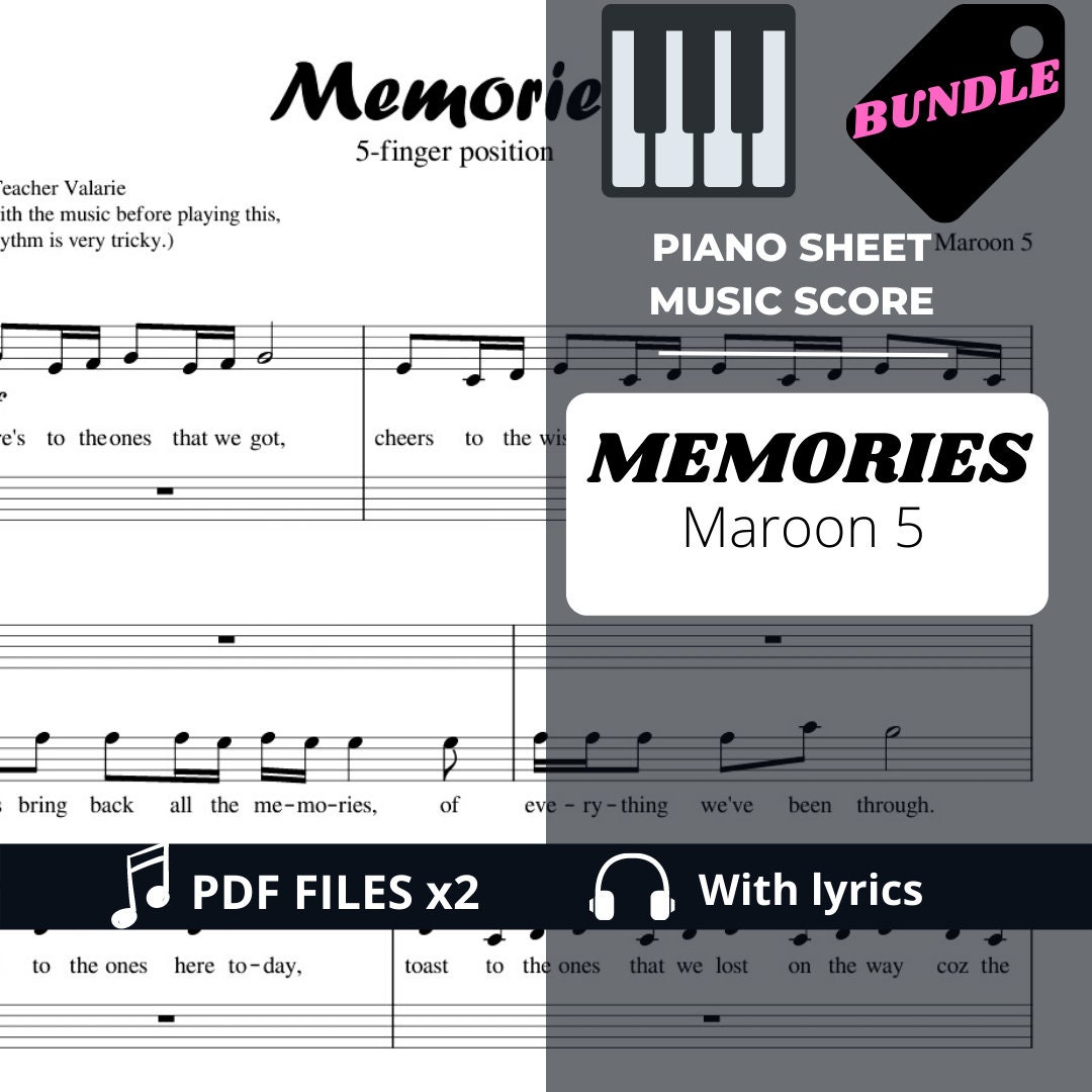 memories piano sheet music