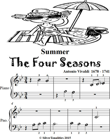 summer piano sheet