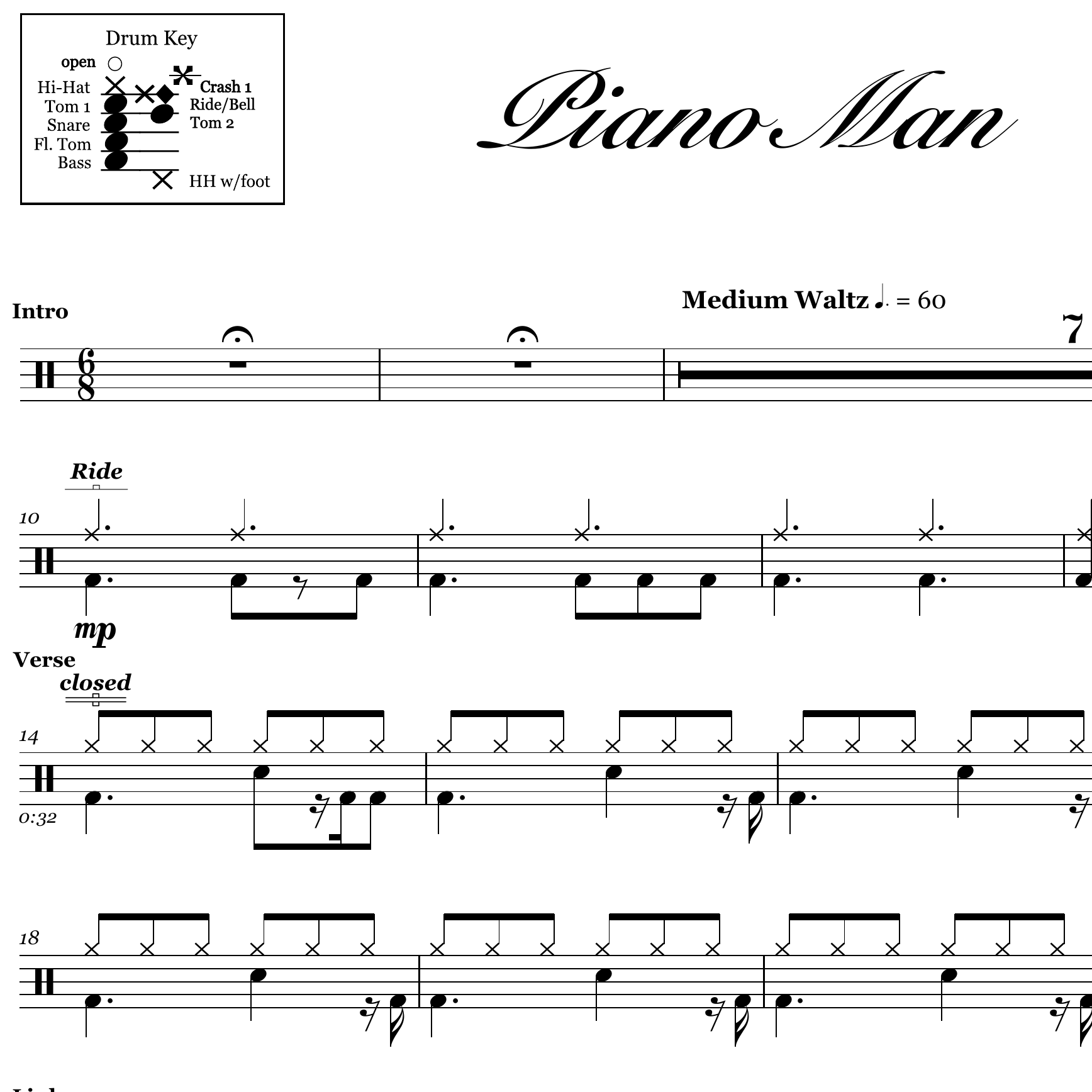 billy joel piano man sheet music