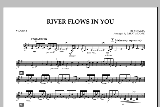 river flows in you piano notes