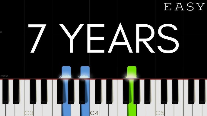 7 years piano sheet music