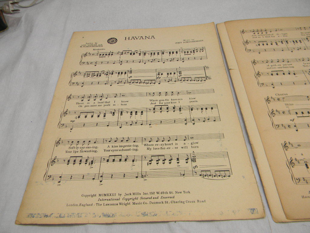 havana piano sheet music