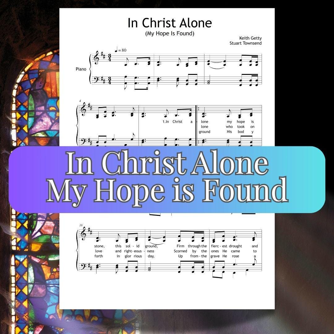 in christ alone piano sheet music