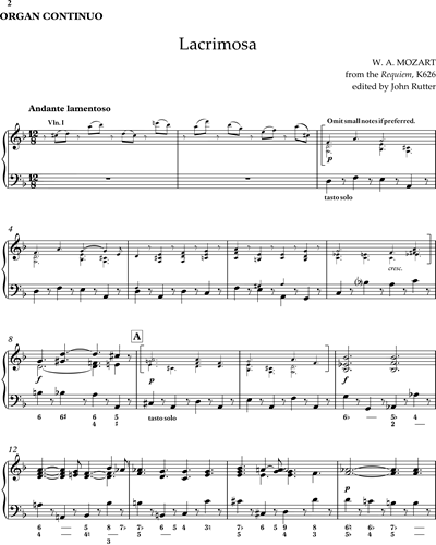 lacrimosa piano sheet music