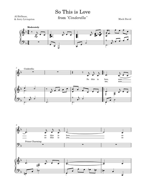 so this is love piano sheet music