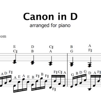 canon in d piano notes