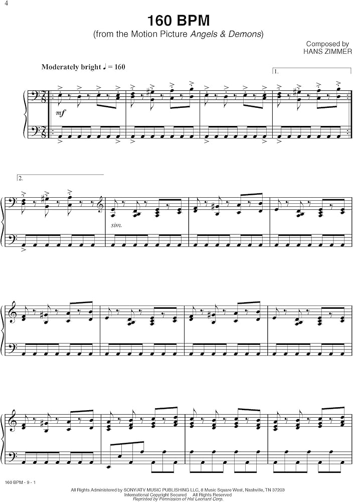hans zimmer piano sheet music