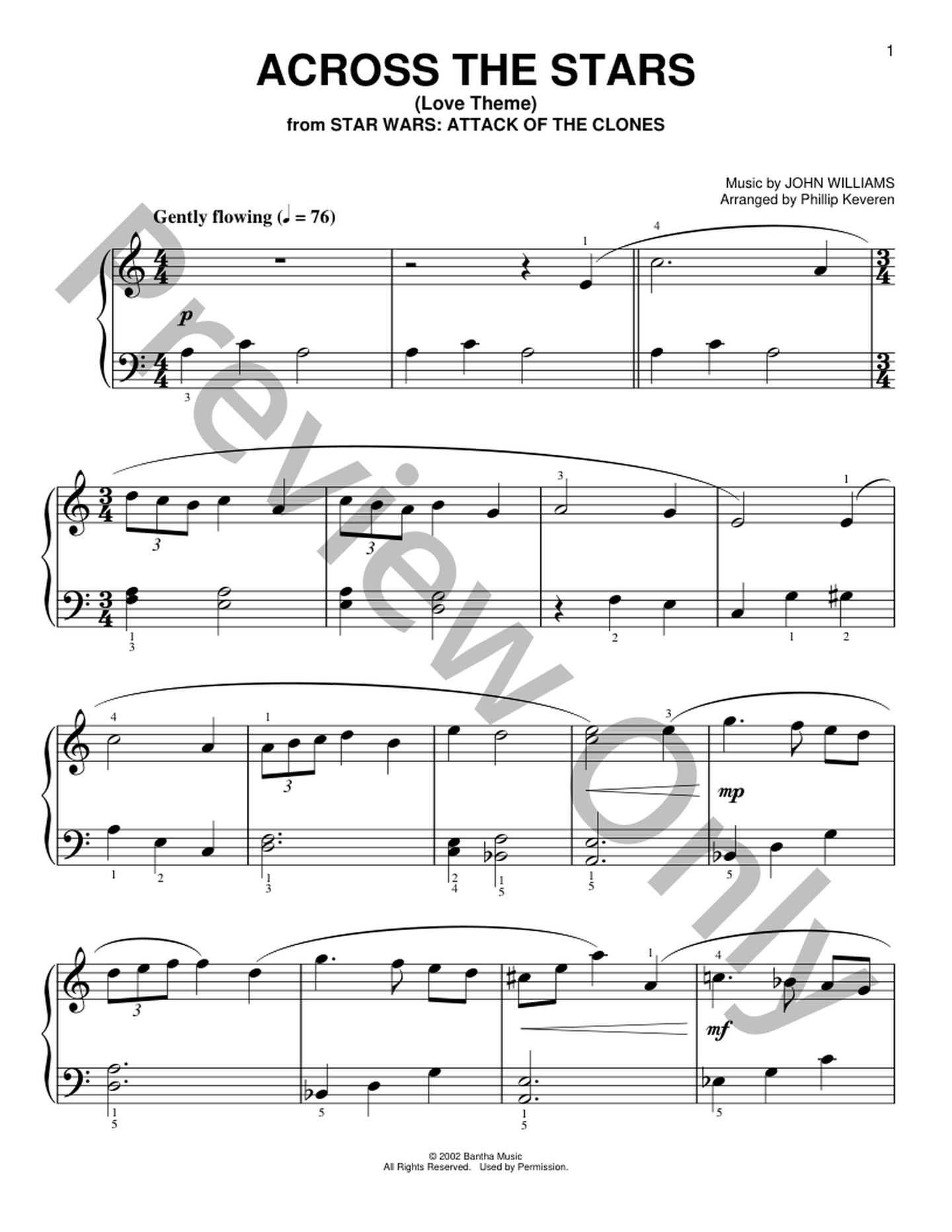 in the stars piano sheet music