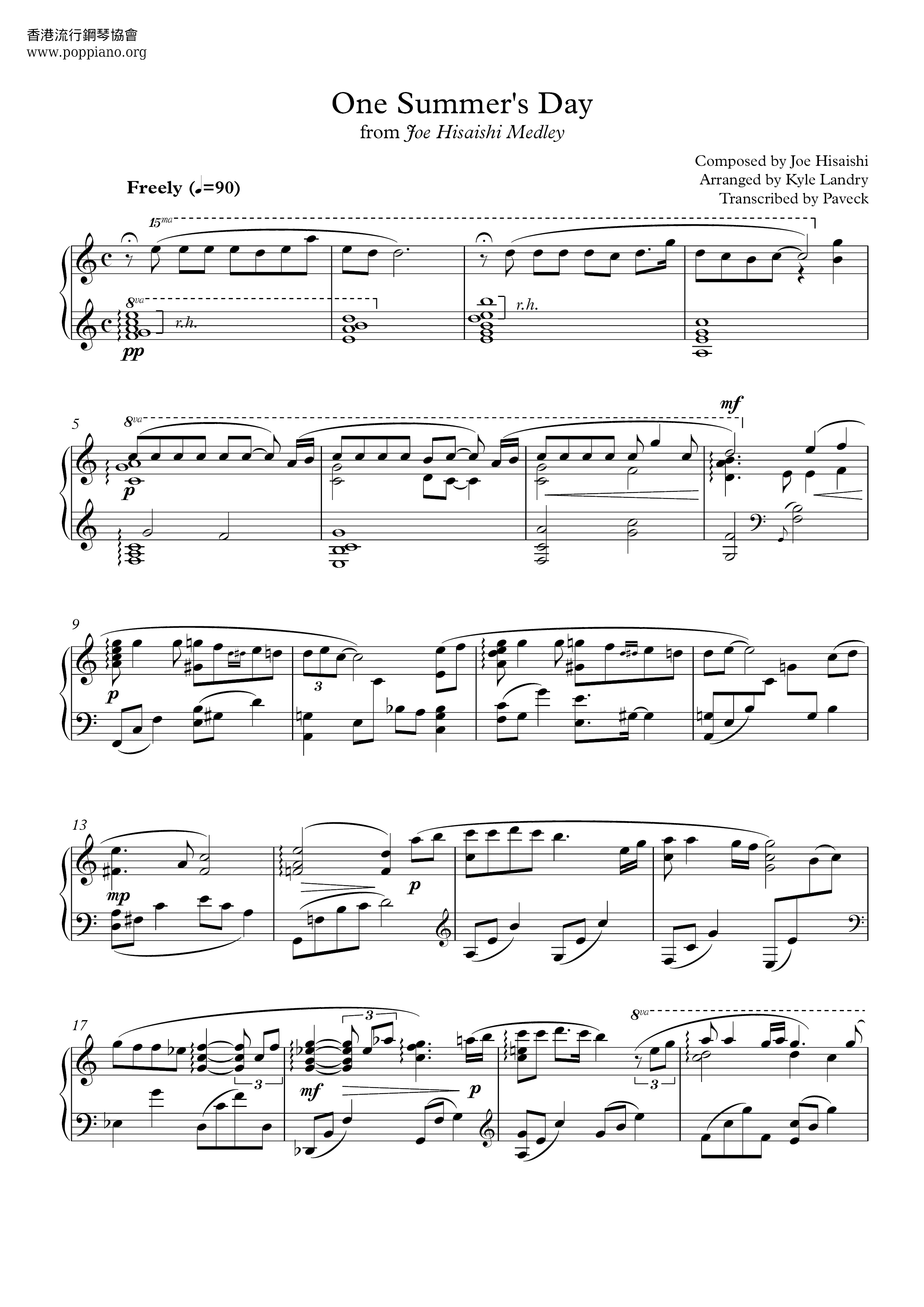 joe hisaishi piano sheet music