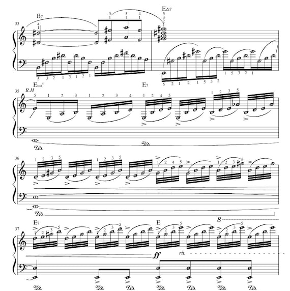 love story piano notes