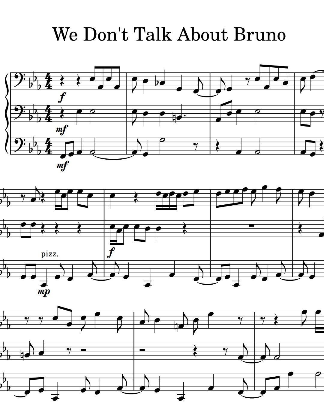 encanto piano sheet music