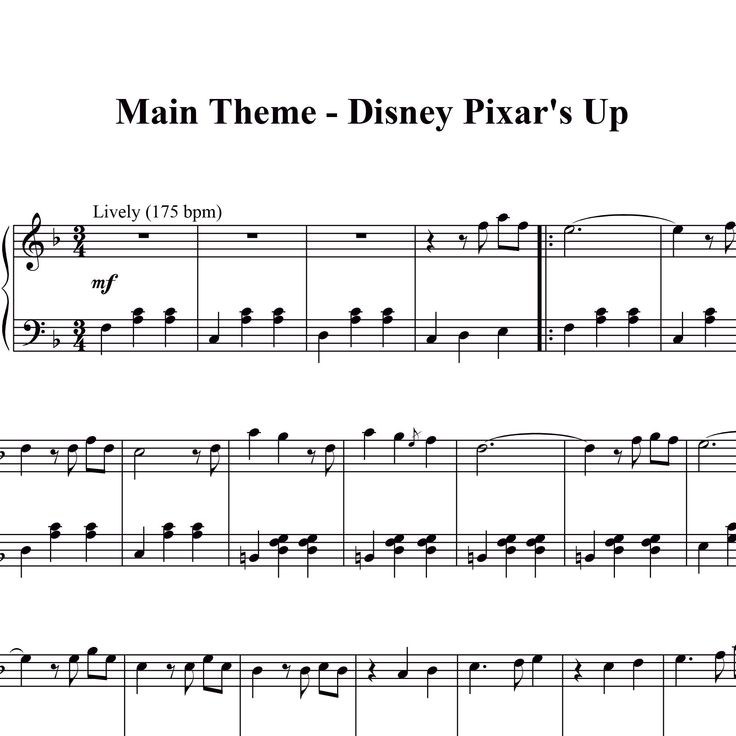 married life piano sheet