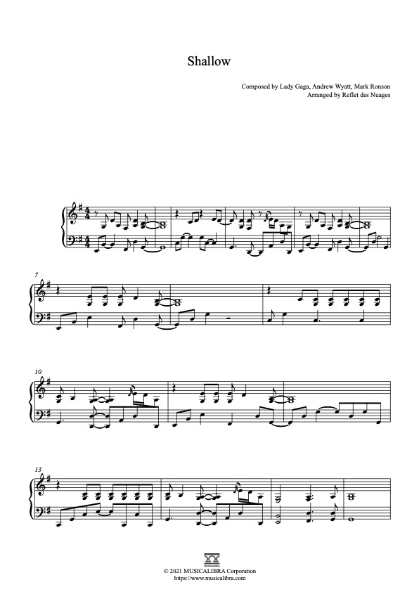 shallow piano notes