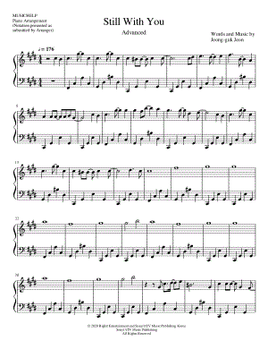 still with you piano sheet