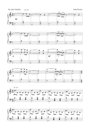amelie piano notes