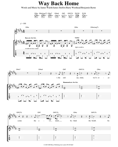 way back home piano sheet