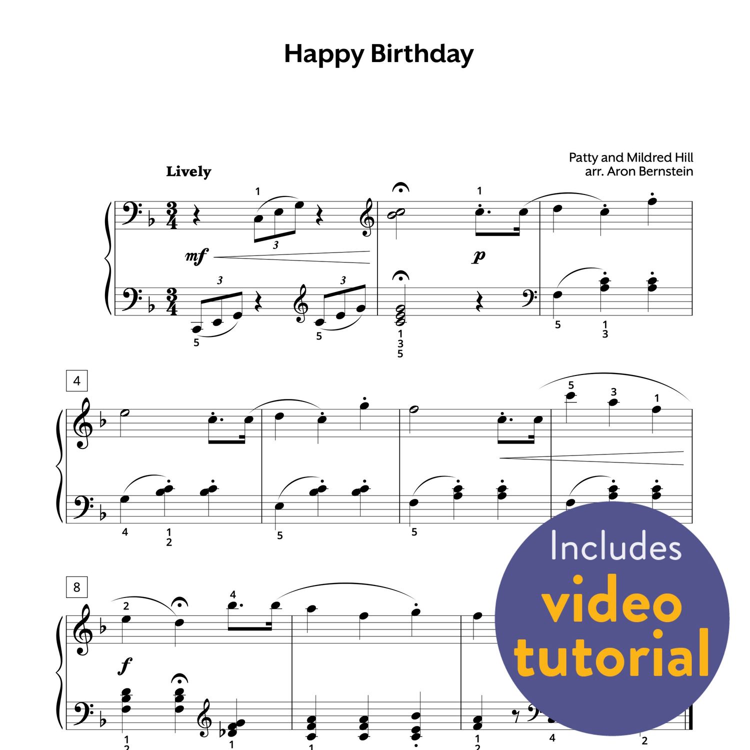 happy birthday score