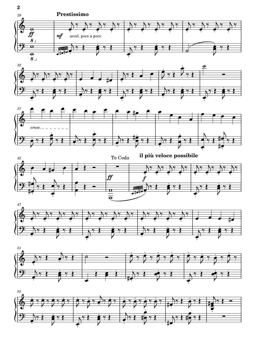 rush e sheet music